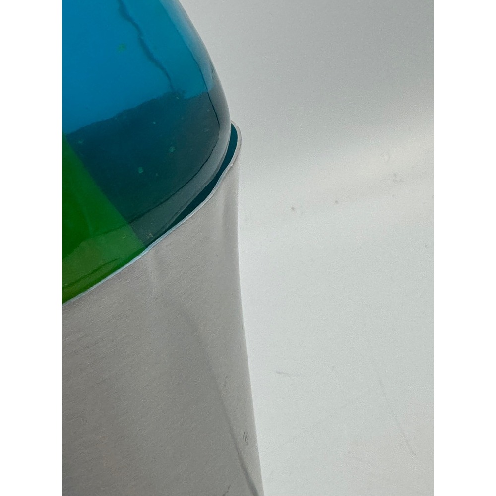 Vintage Lava Lite Lamp Blue Liquid Green Wax Brushed Silver Base 2001 E127444 - Picture 4 of 14